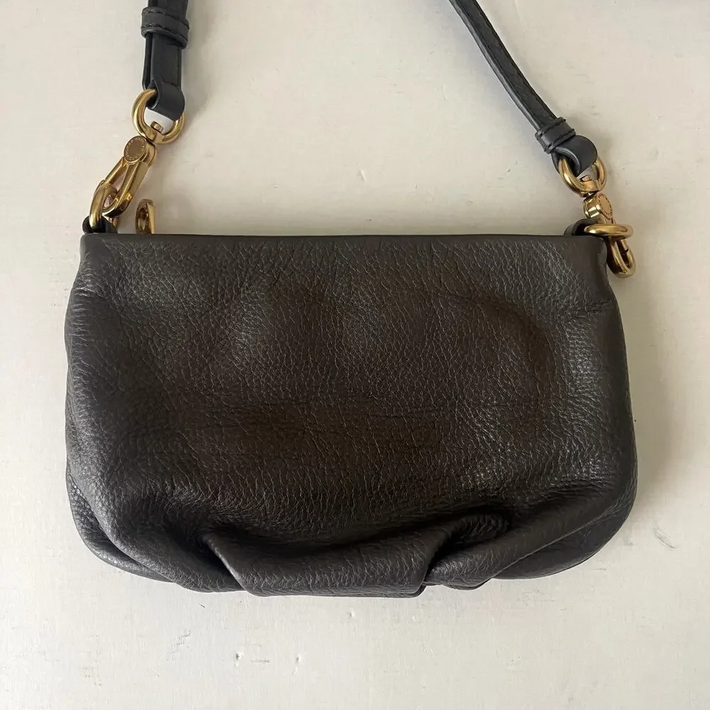Marc by Marc Jacobs Classic Q Percy Cross Body Handbag Purse Faded Aluminum Gray